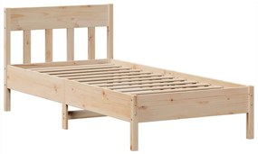 Cama sem colchão 75x190 cm madeira de pinho maciça