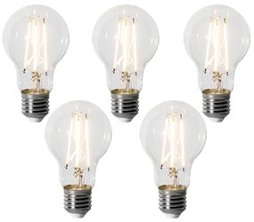Conjunto de 5 E27 dimbare LED lamp A60 6W 500 lm 2200K