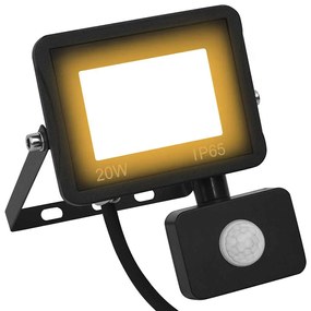 Projetor c/ iluminação LED e sensor 20 W branco quente