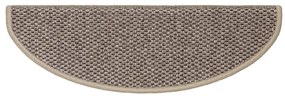 Tapetes escada adesivos aspeto sisal 30pcs 65x21x4 bege-escuro