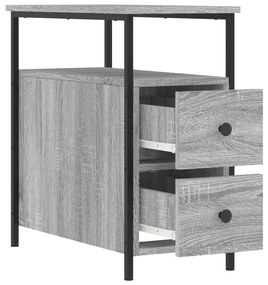 Mesas de cabeceira 2 pcs derivados madeira sonoma cinza