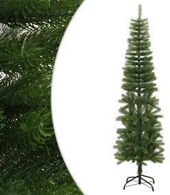 vidaXL Árvore de Natal artificial fina com suporte PE 180 cm