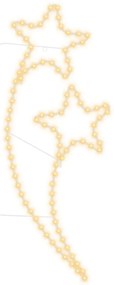 Cordão iluminação em estrela 2 pcs 125,5x53x4,5cm branco quente