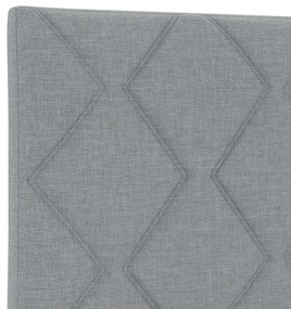 Cama de tecido cinza-claro vidaXL 120x190 cm