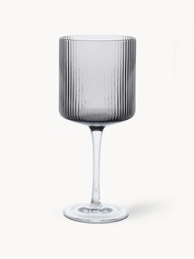 Copos de vinho tinto artesanais com relevo canelado Ripple, conjunto de 2