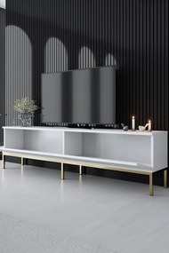 Móvel de TV Lord – Branco e Dourado – 180 cm x 47 cm x 30 cm