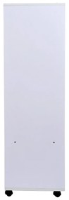 Armario Roupeiro Madeira Móvel com Trilho Estantes Organizador 60x40x128cm Branco