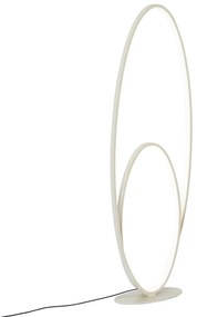 Candeeiro de pé de design bege com LED regulável em 3 níveis - Boomerang Design