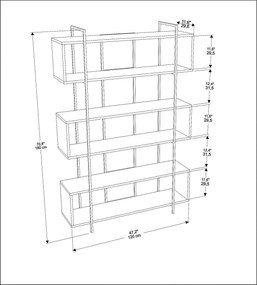 Estante Bruti – Verde e Branco – 120x180x29,6 cm