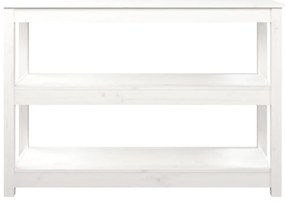 Mesa consola 110x40x74 cm pinho maciço branco