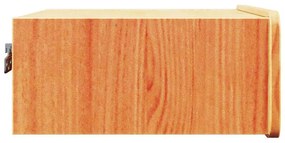 Mesa de Cabeceira Montada na Parede com gaveta Castanho-mel