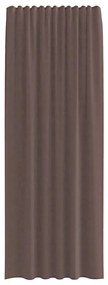 Cortinas de voile com aba 2 pcs castanho