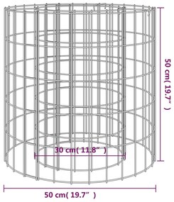 Braseira gabião Ø 50 cm ferro galvanizado