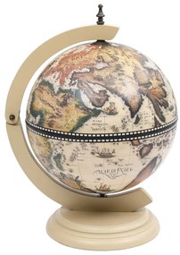 Garrafeira de mesa em forma de globo madeira de eucalipto branco