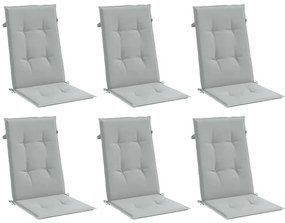 Almofadões para cadeiras altas 6 pcs mesclado tecido