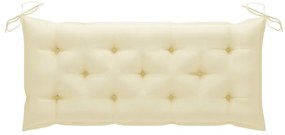 Banco de jardim dobrável com almofadão 118 cm bambu