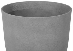 Conjunto de 2 vasos em pedra cinzenta 35 x 35 x 42 cm CROTON Beliani