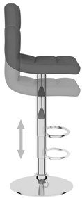 Bancos de bar 2 pcs tecido cinzento-escuro