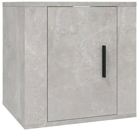 Móveis de TV de parede 2 pcs 40x34,5x40 cm cinzento cimento
