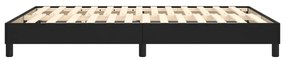 Estrutura de cama 140x190 cm couro artificial preto