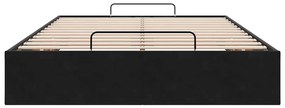 Ottoman Bed Frame Sem Colchão Preto 120x190 cm Veludo