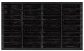 Tapete de porta retangular 45x75 cm borracha e fibra de coco