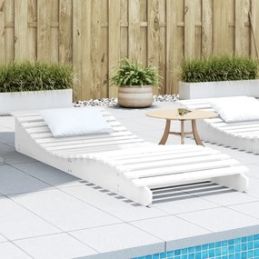 vidaXL Espreguiçadeira 205x80x31,5 cm madeira de pinho maciça branco