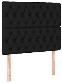 Estrutura de cama sem colchão 90x200 cm tecido preto