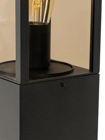 Candeeiro de pé para exterior preto com fumo 80 cm IP44 - Charlois Moderno