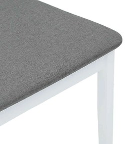 Cadeiras de jantar com almofadões 2 pcs madeira maciça branco