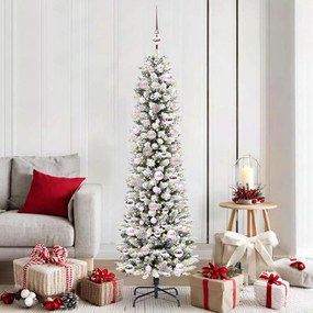 vidaXL Árvore de Natal Artificial Branco 180 cm PVC, Metal e Plástico