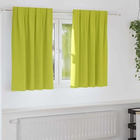 vidaXL Cortinas com cortinas 2 pcs Verde maçã 140 x 140 cm Poliéster