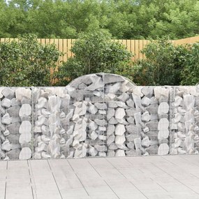 Cestos gabião arqueados 13 pcs 200x30x100/120 ferro galvanizado