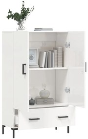 Aparador alto 69,5x31x115 cm derivados madeira branco brilhante