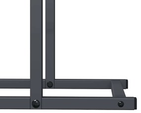 Suporte para lenha 50x25x60 cm aço laminado a frio antracite