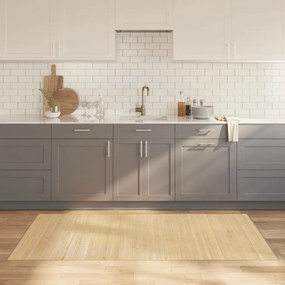 vidaXL Tapete retangular 100x200 cm bambu cor natural clara
