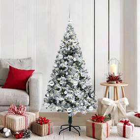 vidaXL Árvore de Natal Artificial Branco 150 cm PVC, Aço e Plástico