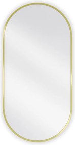 Mexen Loft espelho de casa de banho oval 90 x 45 cm, moldura dourada - 9851-090-045-000-50