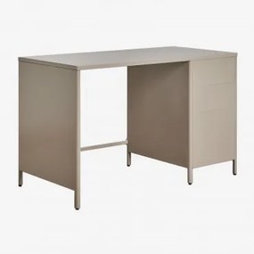 Escrivaninha 120x60 Cm Em Aço Com Gavetas Michigan Moka Brown - Sklum