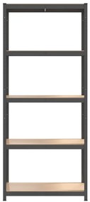 Estantes 5 prateleiras 4 pcs derivados de madeira/aço antracite