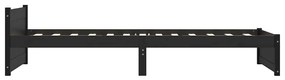Estrutura de cama 90x200 cm madeira maciça preto