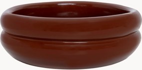 Tigela para animais de estimação em cerâmica pintada à mão Double Row, vários tamanhos