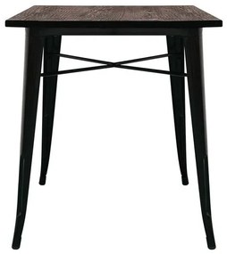 Mesa Torix Quadrada Madeira 70 cm - Preto