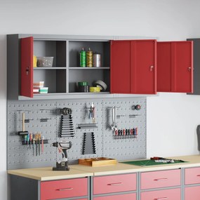 Conjunto de Armário e Painel de Ferramentas de 5 Peças vidaXL Montado