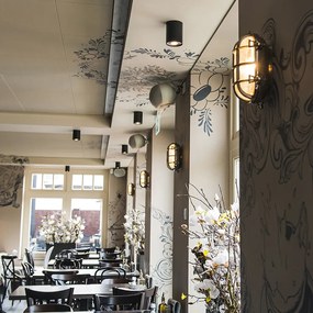 Foco inteligente preto e dourado com WiFi GU10 - Tubo