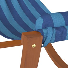 Cama de rede para crianças tecido riscas azuis