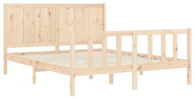 Cama sem colchão 160x200 cm madeira de pinho maciça