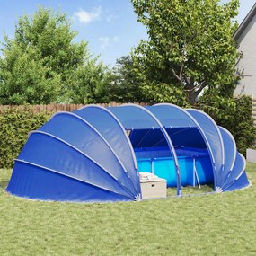 vidaXL Tenda de Piscina Domo Azul 538 x 440 x 204 cm