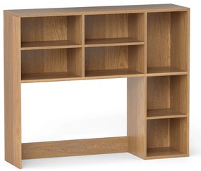 Estante de mesa com 3 prateleiras ajustáveis e compartimento aberto - Branco