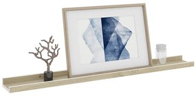 Prateleiras de parede 2 pcs 80x9x3 cm branco e carvalho sonoma
